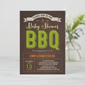 GRILLEN Baby Shower Einladung - Limon (Stehend Vorderseite)