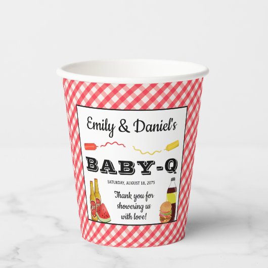 GRILLEN Baby Shower Paper Cups Pappbecher (Vorderseite)
