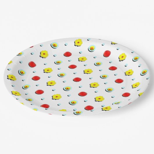 GRILLEN Baby Shower Pappteller (Schrägansicht)