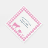 GRILLEN Baby Shower Ribs n Bibs Rustikal Pink Serviette (Ecke)