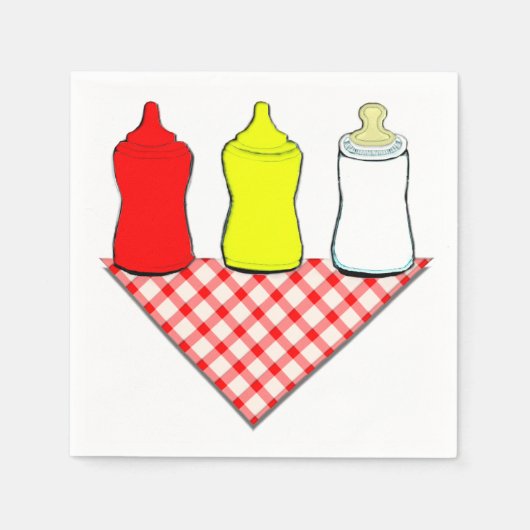 GRILLEN Baby Shower Serviette (Vorderseite)