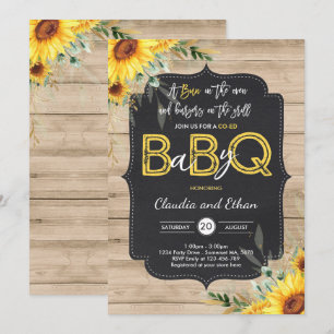GRILLEN Baby Shower Sunflower Baby Q Paare Dusche Einladung