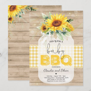 GRILLEN Baby Shower Sunflower Baby Q Paare Dusche Einladung