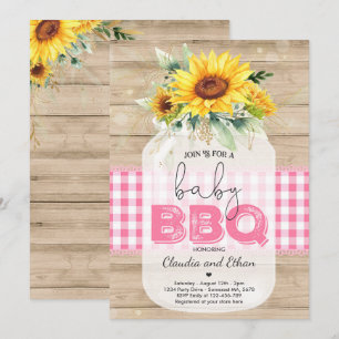 GRILLEN Baby Shower Sunflower Baby Q Paare Dusche Einladung