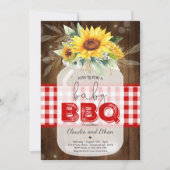 GRILLEN Baby Shower Sunflower Baby Q Paare Dusche Einladung (Vorderseite)