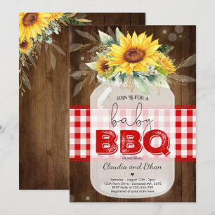 GRILLEN Baby Shower Sunflower Baby Q Paare Dusche Einladung