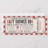 GRILLEN Baby Shower Ticket Diaper Einladungen (Vorderseite)