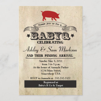 GRILLEN BABYQ Barbecue Einladung