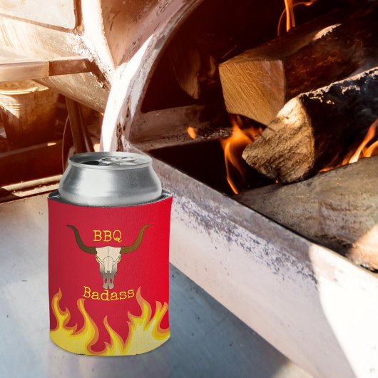 Grillen Badass: Kuhschädel Dosenkühler