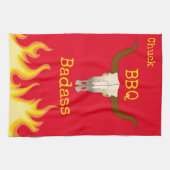 Grillen Badass: Kuhschädel Geschirrtuch (Horizontal)