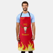 Grillen Badass: Kuhschädel Schürze (Getragen)