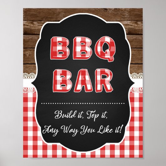 GRILLEN Bar Sign - Red Baby Q Poster (Vorne)