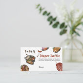 GRILLEN Barbecue Backyard Party Baby Showspiel Begleitkarte (Stehend Vorderseite)