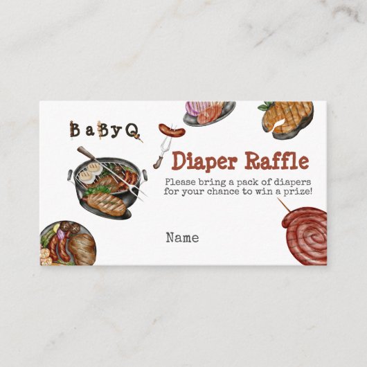 GRILLEN Barbecue Backyard Party Baby Showspiel Begleitkarte (Vorderseite)