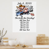 GRILLEN Barbecue Event / Cookie Poster (Küche)