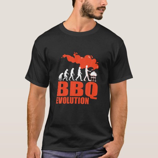 GRILLEN Barbecue Evolution Funny Grill T-Shirt (Vorderseite)