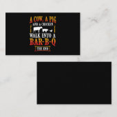 GRILLEN| Barbecue Grillen Joke Gift Grill Master K Visitenkarte (Vorne/Hinten)