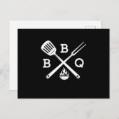 GRILLEN Barbecue Party seine Grillzeit Postkarte (Vorne/Hinten)