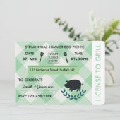 Grillen Barbecue Picnic Party Einladung (Stehend Vorderseite)