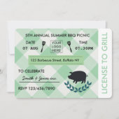 Grillen Barbecue Picnic Party Einladung (Vorderseite)