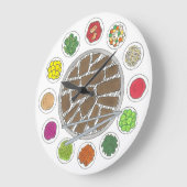 Grillen Barbecue Roast Bulgogi Banchan Food Große Wanduhr (Winkel)