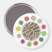 Grillen Barbecue Roast Bulgogi Banchan Food Magnet (Vorderseite/Rückseite)