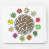 Grillen Barbecue Roast Bulgogi Banchan Food Mousepad (Vorne)