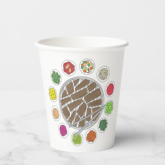 Grillen Barbecue Roast Bulgogi Banchan Food Pappbecher (Vorderseite)