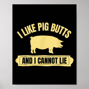 Grillen Barbeque Grilling Ich mag G-Hintern und ic Poster