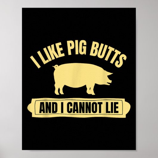 Grillen Barbeque Grilling Ich mag G-Hintern und ic Poster (Vorne)