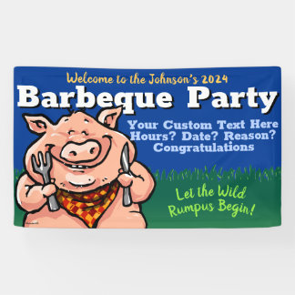 GRILLEN Barbeque.Pig Roast.Grill.Cookout.Sommer-Pa Banner