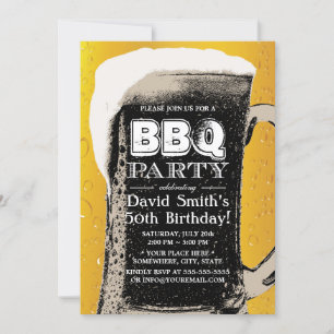 GRILLEN Beer 50. Geburtstagsparty Einladung