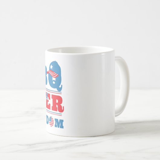 GRILLEN BEER FREEDOM - 4. JULI USA KAFFEETASSE (VorderseiteRechts)