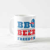 GRILLEN BEER FREEDOM - 4. JULI USA KAFFEETASSE (Vorderseite Links)