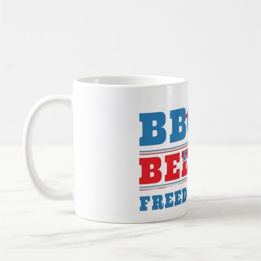 GRILLEN BEER FREEDOM - 4. JULI USA KAFFEETASSE (Links)