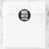 Grillen Beer Freedom Aufkleber (Tasche)