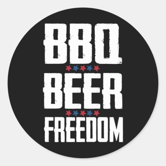 Grillen Beer Freedom Aufkleber (Vorderseite)