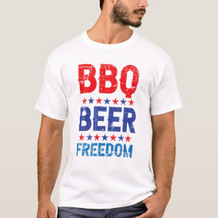 GRILLEN Beer Freedom Funny 4th July Patriotic Drin T-Shirt