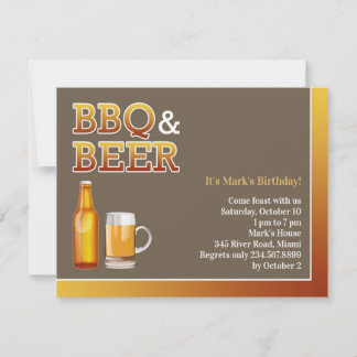 GRILLEN & Beer zum Geburtstag Einladung