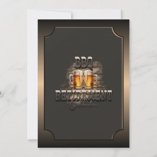 GRILLEN Beers Retirement Party Einladung (Rückseite)