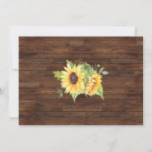 GRILLEN bevor ich Paare dusche Sonnenblumen Land Einladung (Rückseite)