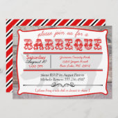 GRILLEN Big Pig Barbeque Party Einladungen (Vorne/Hinten)