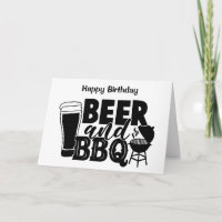 GRILLEN Birthday Card - Bier und GRILLEN - individ