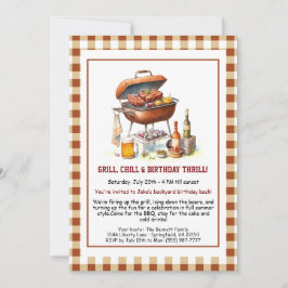 Grillen Birthday Einladung mit Biergarten