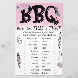 GRILLEN Birthday oder das Spiel