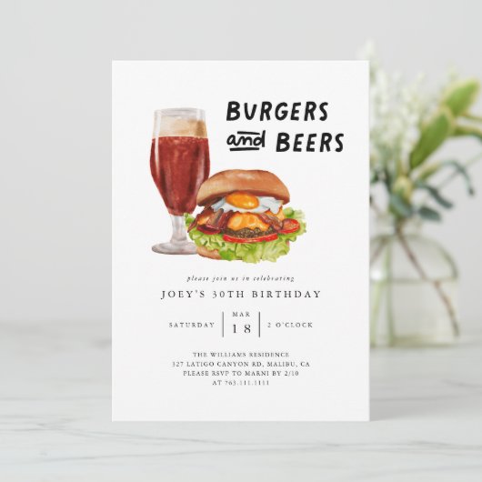 Grillen Birthday Party Einladung (Stehend Vorderseite)