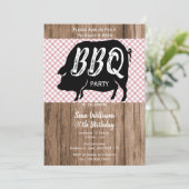 GRILLEN Birthday Party Einladung (Stehend Vorderseite)