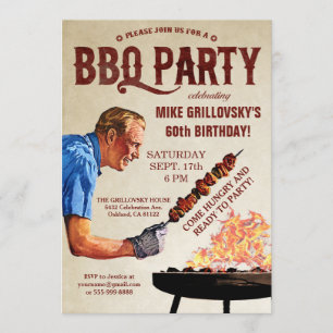 GRILLEN Birthday Party Einladungen