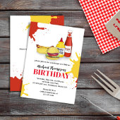 GRILLEN Birthday Typografy Summer Cookie Einladung