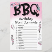 GRILLEN Birthday Word Scramble Game (Vorderseite)